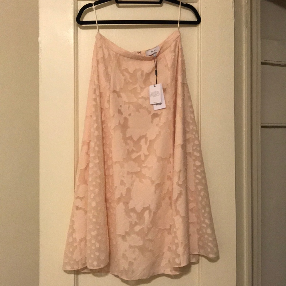 REISS STUNNING NEW PALE PINK MIDI SKIRT